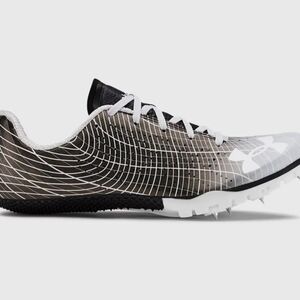 Under Armour Racing Kick Sprint Men's Black and White Track And Field Shoes